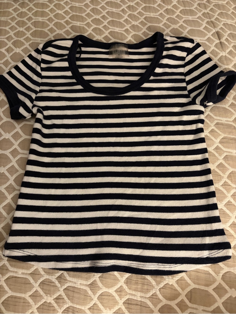 Striped Short Sleeve Tee - Black & White